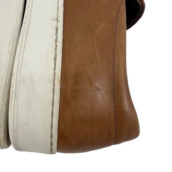 Peter Nappi Leather Sneakers Brown Basket Weave Leather Vibram Sole Size 38 US 8 - Picture 9 of 12